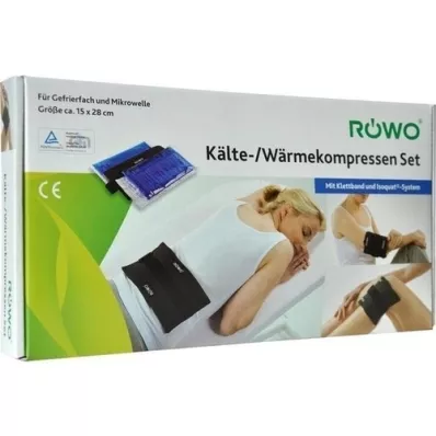 RÖWO Compressa fria e quente com ligadura de velcro 2 peças, 1 P