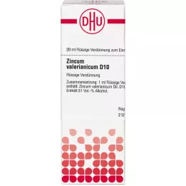 ZINCUM VALERIANICUM Diluição D 10, 20 ml