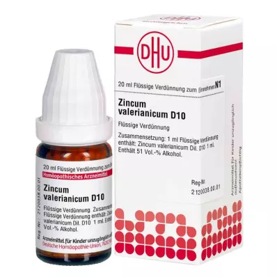 ZINCUM VALERIANICUM Diluição D 10, 20 ml ZINCUM VALERIANICUM Diluição D 10, 20 ml