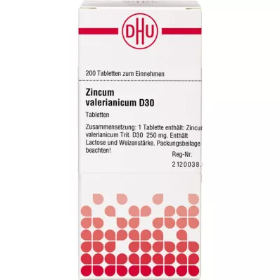 ZINCUM VALERIANICUM D 30 Comprimidos, 200 Cápsulas