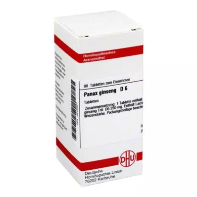 PANAX GINSENG D 6 Comprimidos, 80 Cápsulas PANAX GINSENG D 6 Comprimidos, 80 Cápsulas