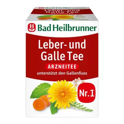 BAD HEILBRUNNER Saquinhos de filtro para chá de fígado e vesícula biliar, 8X1,75 g BAD HEILBRUNNER Saquinhos de filtro para chá de fígado e vesícula biliar, 8X1,75 g