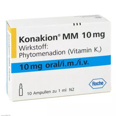 KONAKION MM Solução de 10 mg, 10 unidades KONAKION MM Solução de 10 mg, 10 unidades