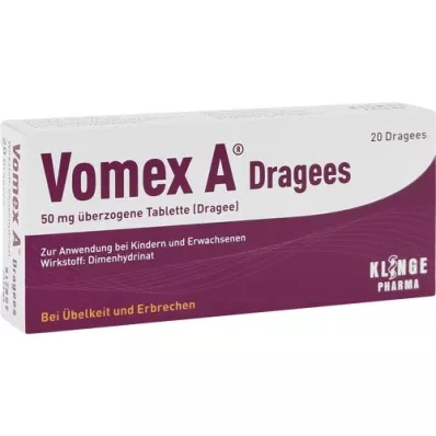 VOMEX A Dragees 50 mg comprimidos revestidos, 20 unidades