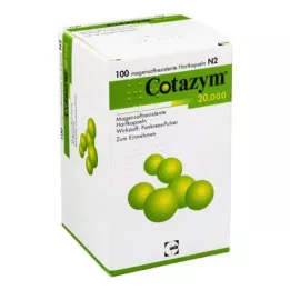 COTAZYM 20.000 cápsulas com revestimento entérico, 100 unidades