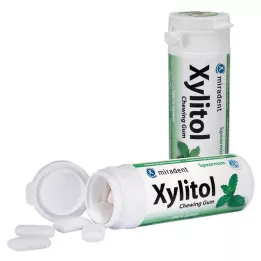 MIRADENT Pastilha elástica Xylitol Hortelã, 30 unid