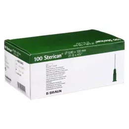 STERICAN Cânulas 21 Gx4 4/5 0.8x120 mm, 100 pcs