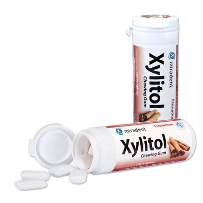MIRADENT Pastilha elástica Xylitol Canela, 30 unid MIRADENT Pastilha elástica Xylitol Canela, 30 unid