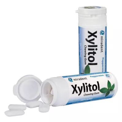 MIRADENT Pastilha elástica Xylitol Menta, 30 unid