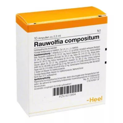 RAUWOLFIA COMPOSITUM Ampolas, 10 pcs RAUWOLFIA COMPOSITUM Ampolas, 10 pcs