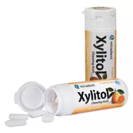 MIRADENT Pastilha elástica Xylitol Fruit, 30 unid