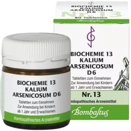 BIOCHEMIE 13 Kalium arsenicosum D 6 Comprimidos, 80 unid