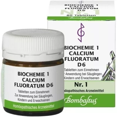 BIOCHEMIE 1 Calcium fluoratum D 6 comprimidos, 80 unid