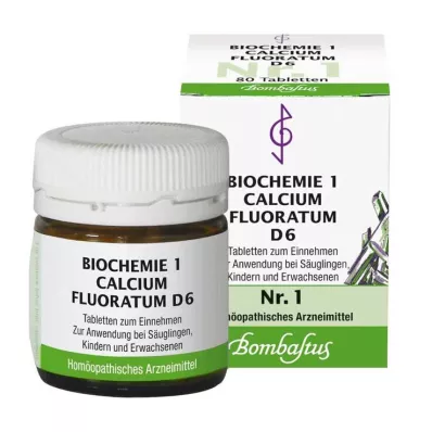 BIOCHEMIE 1 Calcium fluoratum D 6 comprimidos, 80 unid BIOCHEMIE 1 Calcium fluoratum D 6 comprimidos, 80 unid