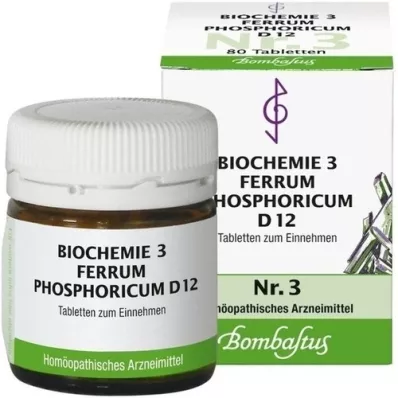 BIOCHEMIE 3 Ferrum phosphoricum D 12 comprimidos, 80 unid