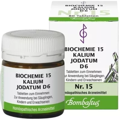 BIOCHEMIE 15 Iodato de potássio D 6 comprimidos, 80 unid