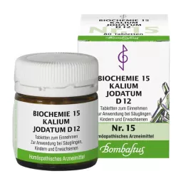 BIOCHEMIE 15 Iodato de potássio D 12 comprimidos, 80 unid