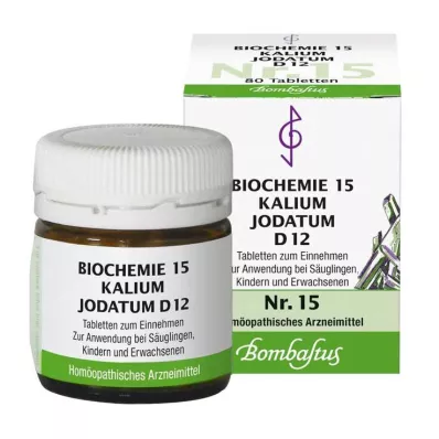 BIOCHEMIE 15 Iodato de potássio D 12 comprimidos, 80 unid