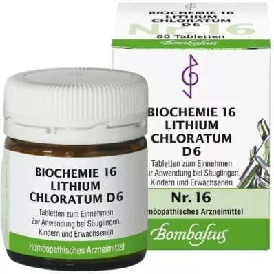 BIOCHEMIE 16 Comprimidos de clorato de lítio D 6, 80 unid