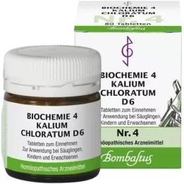 BIOCHEMIE 4 Clorato de potássio D 6 comprimidos, 80 unid