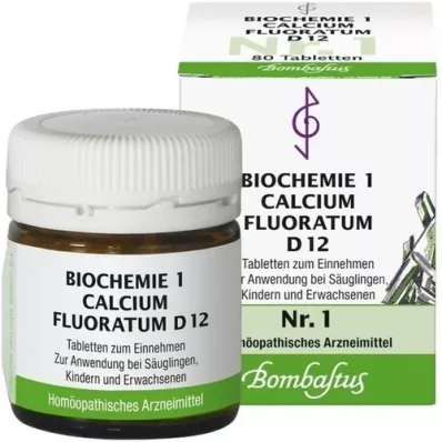 BIOCHEMIE 1 Calcium fluoratum D 12 comprimidos, 80 unid