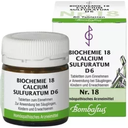 BIOCHEMIE 18 Calcium sulphuratum D 6 comprimidos, 80 unid