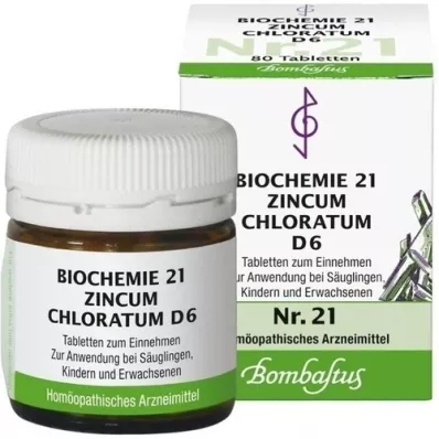 BIOCHEMIE 21 Zincum chloratum D 6 comprimidos, 80 unid