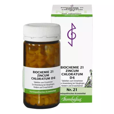 BIOCHEMIE 21 Zincum chloratum D 6 Tablets, 200 Capsules