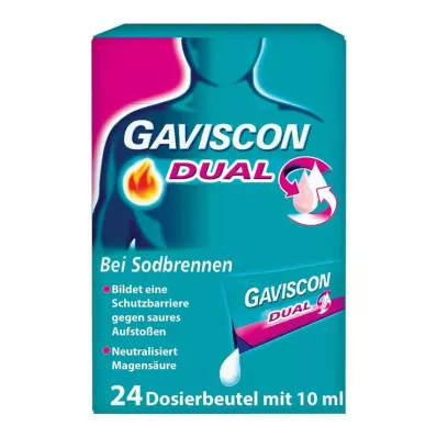 GAVISCON Suspensão dupla 500mg/213mg/325mg em saqueta, 24X10 ml