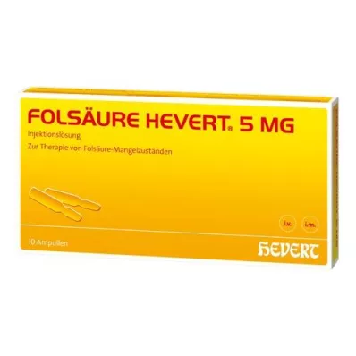 FOLSÄURE HEVERT Ampolas de 5 mg, 10 unid