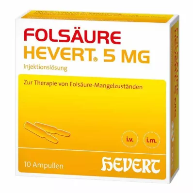 FOLSÄURE HEVERT Ampolas de 5 mg, 10 unid