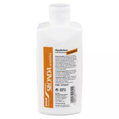 SILONDA Frasco doseador de loção para cuidados da pele sensível, 500 ml