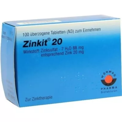 ZINKIT 20 comprimidos revestidos, 100 unidades
