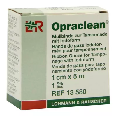 OPRACLEAN Compressa de gaze para tampão com iodofórmio 1 cmx5 m, 1 pc OPRACLEAN Compressa de gaze para tampão com iodofórmio 1 cmx5 m, 1 pc