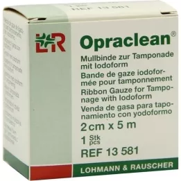 OPRACLEAN Compressa de gaze para tampão com iodofórmio 2 cmx5 m, 1 unid