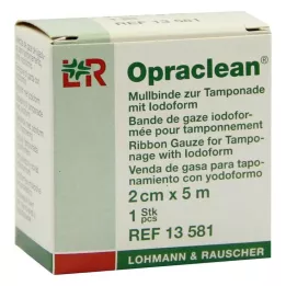 OPRACLEAN Compressa de gaze para tampão com iodofórmio 2 cmx5 m, 1 unid