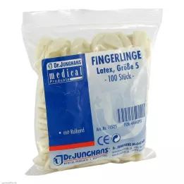 FINGERLING OP Látex tamanho 5 enrolado, 100 unidades