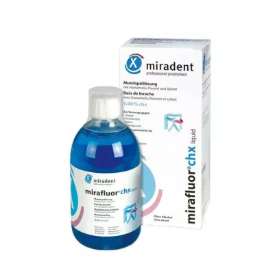 Solução para enxaguatório bucal Miradent mirafluor chx 0,06%, 500 ml