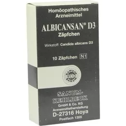 ALBICANSAN D 3 Supositórios, 10 unid