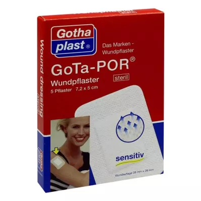 GOTA-POR Pensos para feridas 5x7,2 cm estéreis, 5 unidades GOTA-POR Pensos para feridas 5x7,2 cm estéreis, 5 unidades