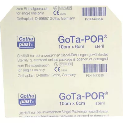 GOTA-POR Gesso para feridas estéril 60x100 mm, 1 pc GOTA-POR Gesso para feridas estéril 60x100 mm, 1 pc