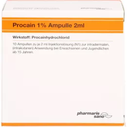 PROCAIN Röwo 1% ampolas 2 ml, 10X2 ml