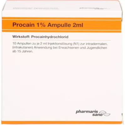 PROCAIN Röwo 1% ampolas 2 ml, 10X2 ml