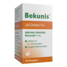 BEKUNIS Dragees Bisacodyl 5 mg comprimidos com revestimento entérico, 45 unid