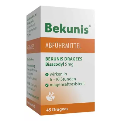 BEKUNIS Dragees Bisacodyl 5 mg comprimidos com revestimento entérico, 45 unid BEKUNIS Dragees Bisacodyl 5 mg comprimidos com revestimento entérico, 45 unid