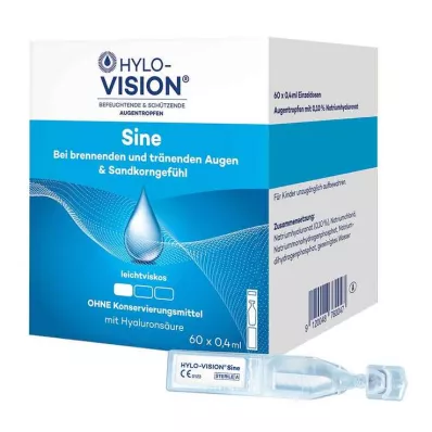 HYLO-VISION pipetas de dose única sine, 60X0,4 ml