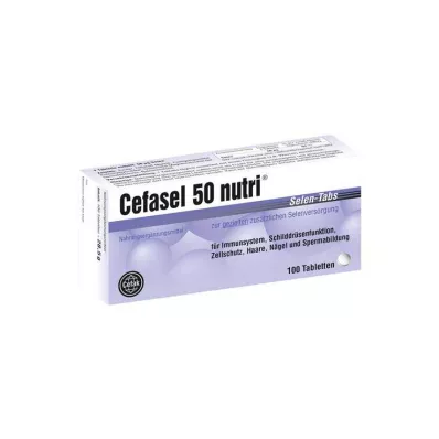 CEFASEL 50 nutri selénio em comprimidos, 100 unid