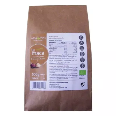 MACA Pó orgânico 100% puro, 500 g