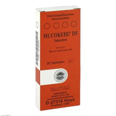 MUCOKEHL Comprimidos D 5, 20 unidades MUCOKEHL Comprimidos D 5, 20 unidades