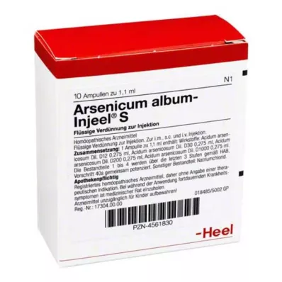 ARSENICUM ALBUM INJEEL S Ampolas, 10 unid